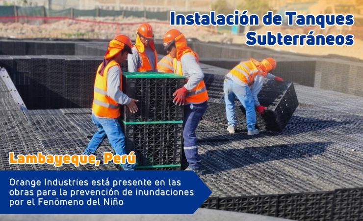 tanques subterraneos modulares celdas hdpe inundaciones zanjas infiltracion orange industries